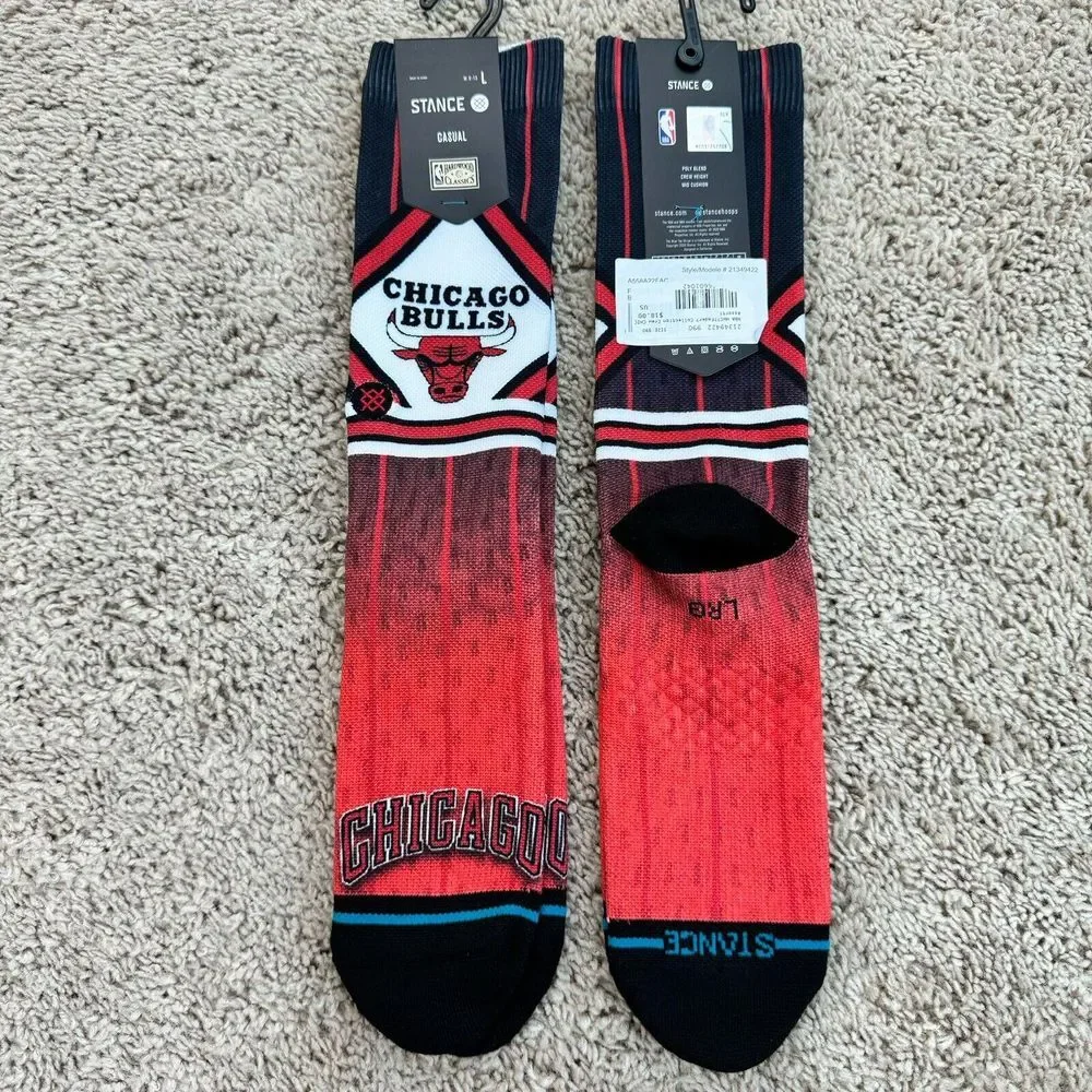 Philadelphia 76ers Socks Men's Lg 9-13 NBA‎ Stance Red Fader Crew - 2 Pair NWT